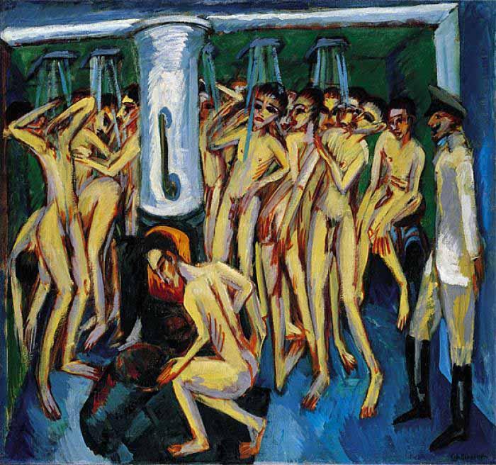 Ernst Ludwig Kirchner The soldier bath or Artillerymen oil painting image